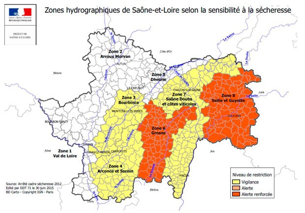 carte-restriction-secheresse-saone-et-loire-prefecture-juillet-2015